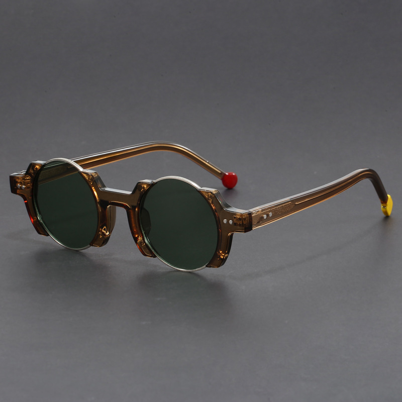 Crimson Round Sunglasses