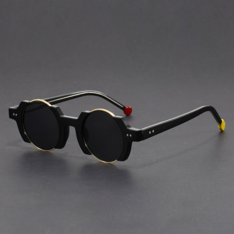 Crimson Round Sunglasses