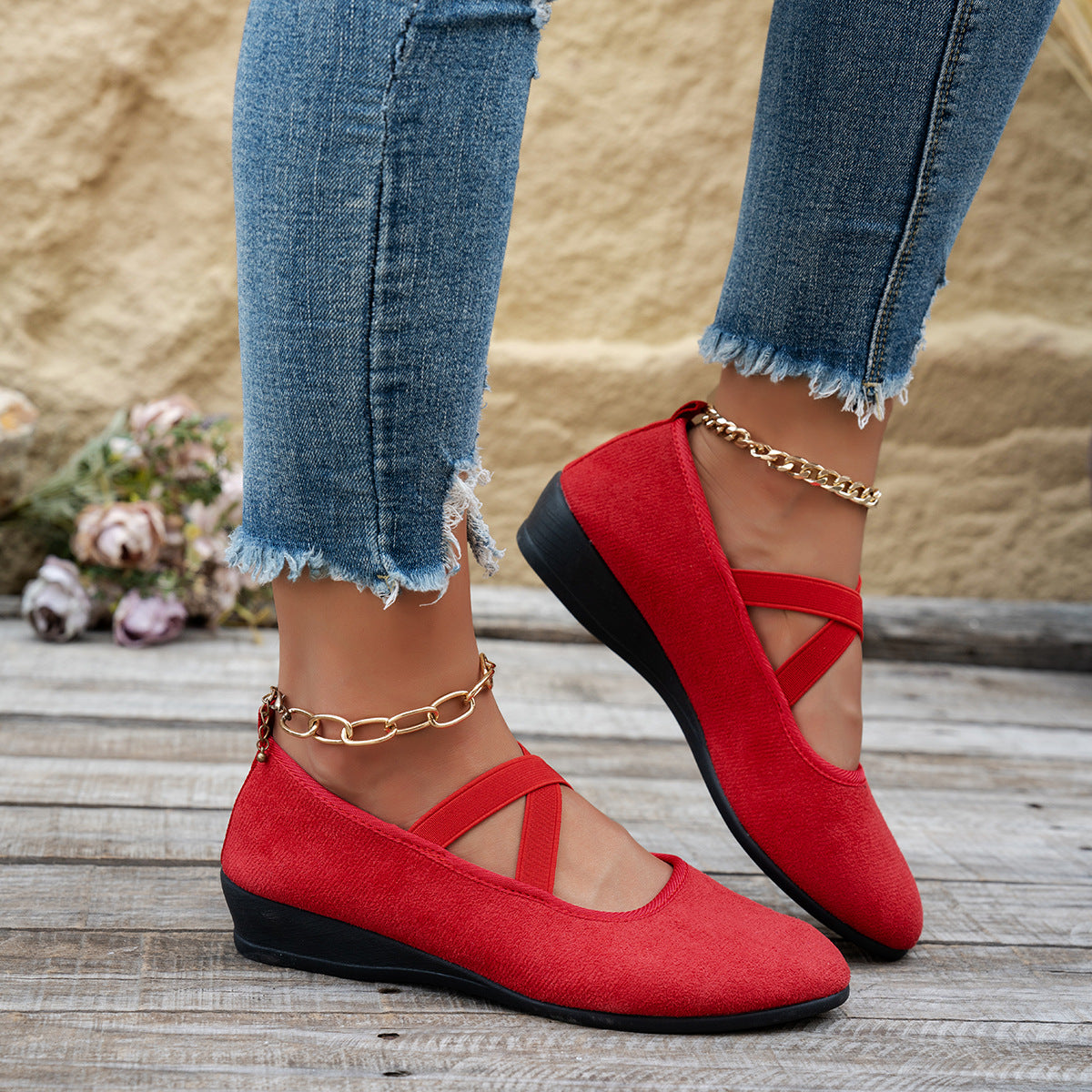 Capri Strap Wedges