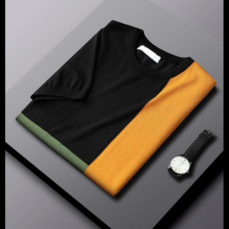 Colorblock Knit T-shirt