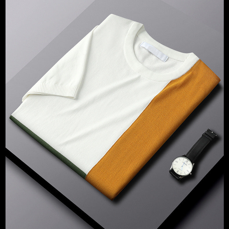 Colorblock Knit T-shirt