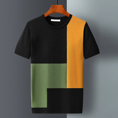 Colorblock Knit T-shirt
